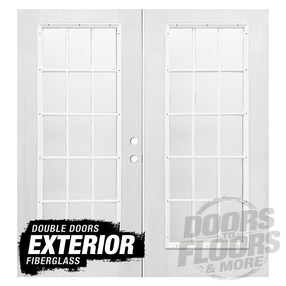 Exterior Prehung Double Fiberglass Doors